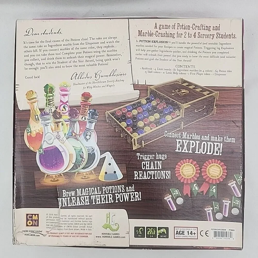 Game Potion Explosion 2016 First Edition CMON Board Horrible Games Mixing READ
